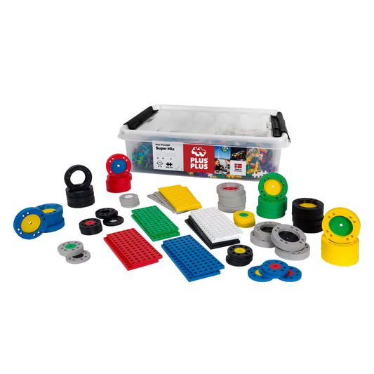 GO! Educational Tub Wheel Mix - 2600 pc / 15 baseplates / 24 wheels / 36 BIG wheels