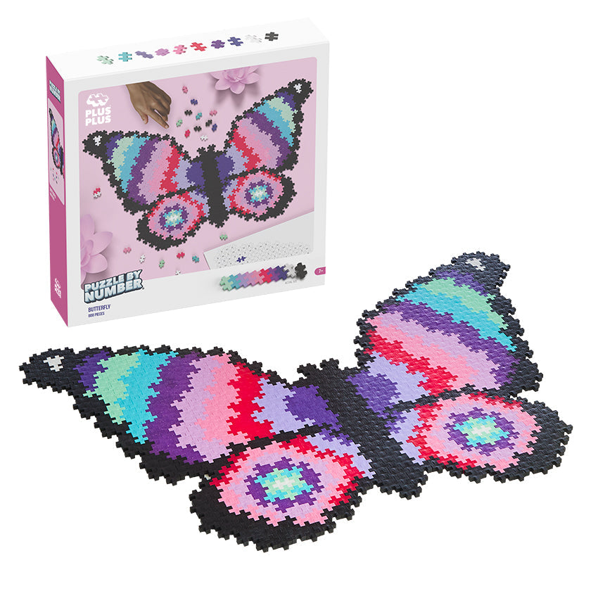 Puzzle By Number®- 800 pc Butterfly box with finished butterfly