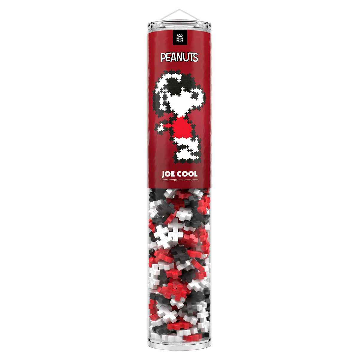 Joe Cool - 275 pc Puzzle By Number®: dark red tube of black, white and red pieces