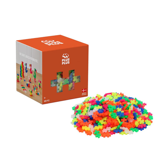 600 pc Open Play Mix - Neon box with a pile of neon pieces