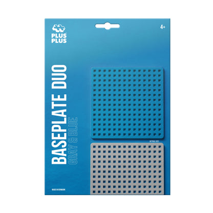 Baseplate Duo - Gray and Blue in its package