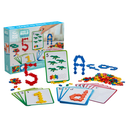 Learn To Build - ABC & 123 box with letter and number builds