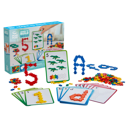 Learn To Build - ABC & 123 box with letter and number builds