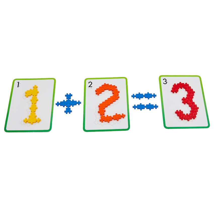 Learn To Build - ABC & 123 number cards 1 + 2 = 3