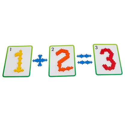Learn To Build - ABC & 123 number cards 1 + 2 = 3