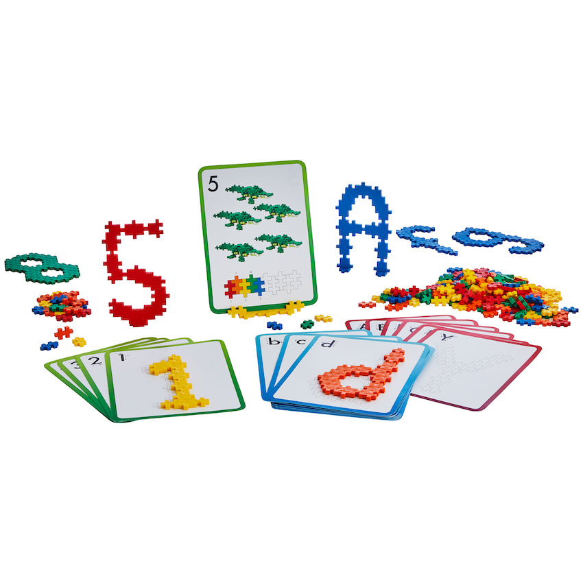 Learn To Build - ABC & 123 letter and number cards with builds