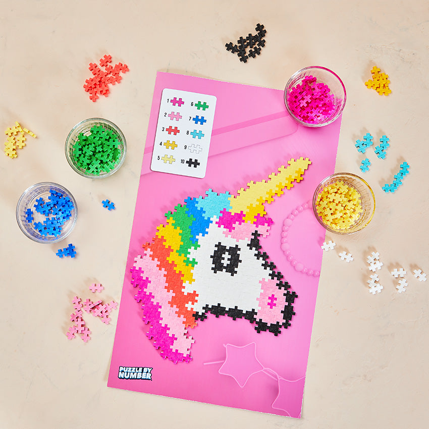 Puzzle By Number® - 250 pc Unicorn with bowls of pieces