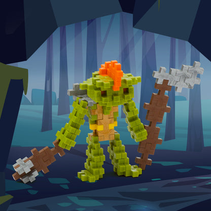 Tube - Ogre: green ogre build with a club in an illustrated forest