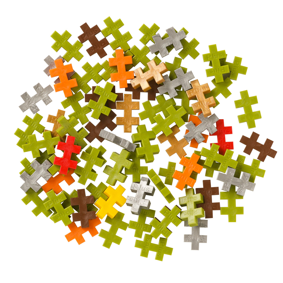 Tube - Ogre: pile of green, brown, orange and gray pieces