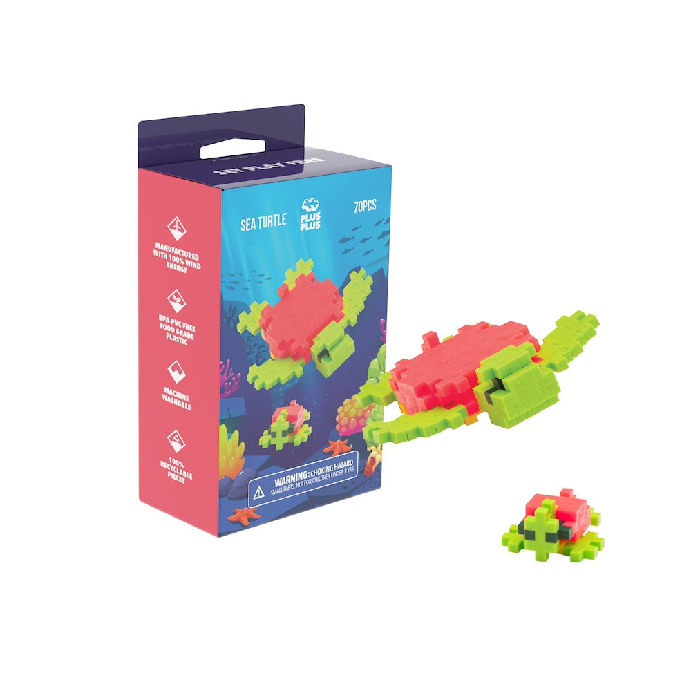 Box - Tangerine Turtle with sea turtle builds