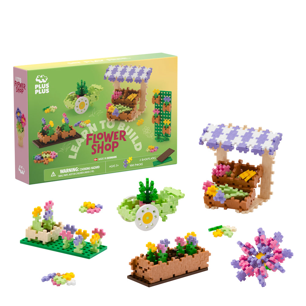 Learn To Build - Flower Shop box with flower stand, planter and flower builds