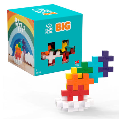 BIG Rainbow mix 100 pc box next to a rainbow build