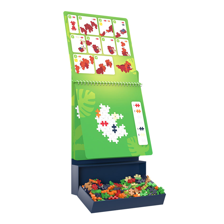 Puzzle By Number® Activity Pad - Dinosaurs: open pad with a puzzle page and pieces tray