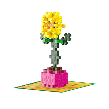 Sociable Sunflower build on its build mat