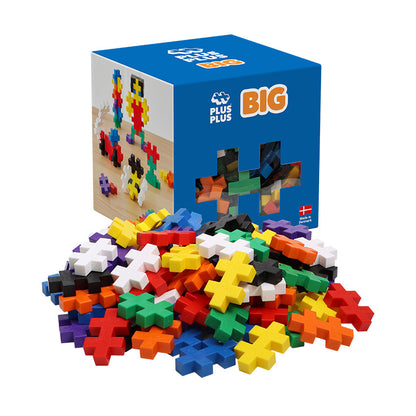 Plus-Plus BIG 100 pc Basic box with a pile of BIG pieces